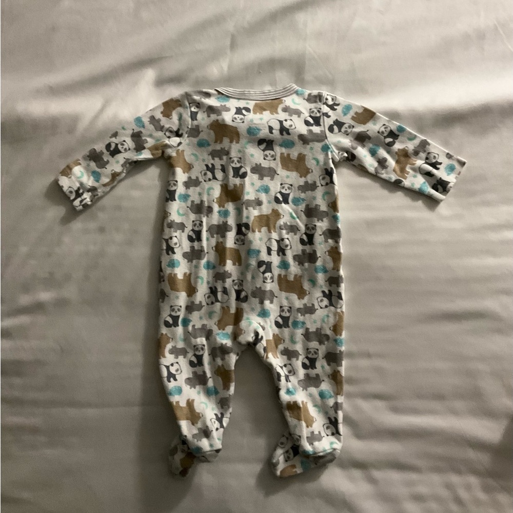Carter's Teal, Blue, and Beige Footies Set Size 3 Months - Picture 4 of 11
